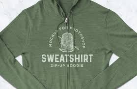 Download Zip Up Hoodie Sweatshirt Mockup Psd Medialoot