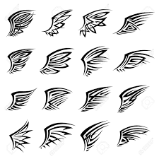Forearm tattoos allow for many of the best tattoo designs for men. Black Tribal Tattoo Designs With Isolated Wings Also May Bu Used As Heraldry Symbol Emblem Icon Or T Shirt Print Design Royalty Free Cliparts Vectors And Stock Illustration Image 50900223