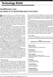 April 14, 2021 | collegechoice staff are you ready to find your fit? Healthteacher Com An Online K 12 Health Education Curriculum Pealer 2000 Journal Of School Health Wiley Online Library