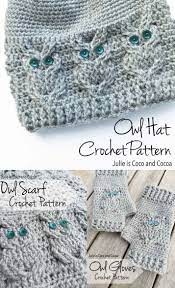 Owl Crochet Free Patterns Including A Scarf Gloves And Hat Homesteading Frugal Clothing Art Form The Homestead S Crochet Hats Owl Knitting Pattern Crochet