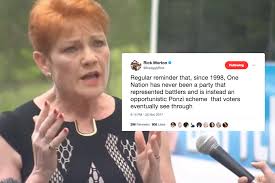 One Nation Are Being Roasted For Their Performance In The Election