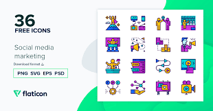 Over 280 social media icons in svg and png formats, 12 different icon design styles, includes the logo designs of the most popular websites! Social Media Marketing Icon Pack Lineal Color 36 Svg Icons