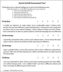 Cultural Intelligence Center Self Assessment Of Your Cq Self Assessment Assessment Tools Educational Psychology