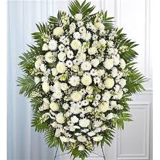 24/7 customer service · truly original gifts · same day delivery 1 800 Flowers White Sympathy Standing Spray Seattle Wa
