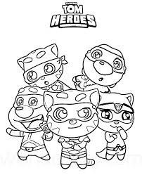 Whether for kids or adults, discover tons of coloring drawings at your favorite coloring website. Talking Tom Heroes Coloring Pages Free Printable Coloring Pages For Kids