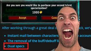 FRESH Just Got DUAL SPEC!!! Buff Cap Removed and Instant Mail Too!