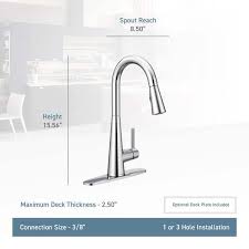 The moen arbor kitchen faucet is designed with the spot to resist stainless finish that allows preventing the water spots, fingerprints, tarnishes, and sticky substances from the surface of the faucet for fresh and clean looking. Moen 7864 Sleek 1 5 Gpm Single Hole Pull Down Kitchen Faucet With Overstock 23335844