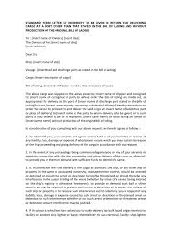 Famous indemnity form template ponent resume ideas namanasa. Standard Form Letter Of Indemnity To Be Given In Return For Delivering