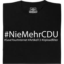 Kein tag ohne cdu memes. Uploadfilter Nie Mehr Cdu T Shirt Geschenke Und Gadgets Fur Nerds Online Kaufen Getdigital