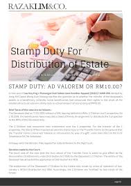 Stamp duty is chargeable on instruments and not on transactions. Razak Lim Co Ad Valorem Stamp Duty Or Rm10 00 Facebook