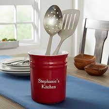 Lowest price in 30 days. Personalized Classic Utensil Holder Red For The Home