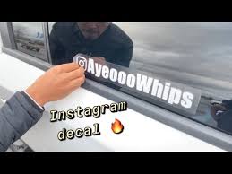Going on vacation or hosting a giveaway? Adding Instagram Decal On My Car Finally Youtube