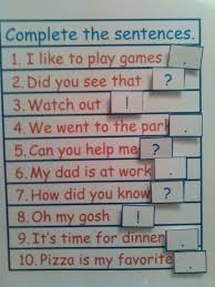 Sentence Punctuation Velcro Activity Match Period Question Mark Or Exclamation Mark 1st Grade Le Punctuation Activities 2nd Grade Classroom Teaching Writing