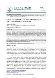 Namun peneliti yakin bahwa sang loreng masih berjalan di tanah jawa. Pdf Sekilas Tentang Pendidikan Di Praja Mangkunegaran Masa Mangkunegoro Vii 1917 1944