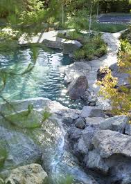 Natural Style Swimming Pool With Granite Boulders Swimming Pools Natural Style Outdoor