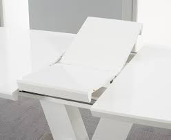 Malibu metal extending rectangular dining table. Malibu Extending White Gloss Dining Table Dining Room Fads