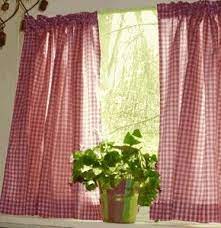 Check, gingham, floral, striped red curtain ideas. Red And White Cafe Curtains Gingham Check Gingham Curtains Cafe Curtains White Cafe