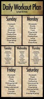 Daily Workout Plan In Or Out Of The Gym This Is Great