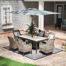 Besides good quality brands, you'll also find plenty of discounts when you shop for outdoor umbrella set during big sales. Dining Patio Furniture Sets At Lowes Com