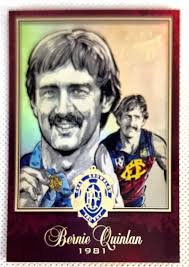 2014 AFL BERNIE QUINLAN Fitzroy Lions Honours Series 1 Brownlow Medallist  Sketch Card BSK31
