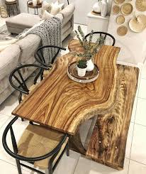 These rustic dining table benches are made from recycled timber and they look great in any modern setting. Live Edge Camphor Dining Table And Matching Bench Seat Woodpatch House And Garden