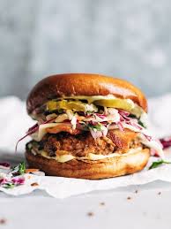 Summertime Fried Chicken Sandwiches With Tangy Slaw Pinch Of Yum Recipe Fried Chicken Sandwich Recipes Fried Chicken Recipes