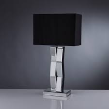 Mirrored Table Lamp With Black Oblong Faux Silk Shade New collection sizing guide our story.