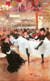 Jean Beraud Paris Cafe Bel Epoha Hudozhniki Kartiny