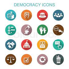 It remains a potent symbol of australian nationalism and democracy still today. Democracy Long Shadow Icons Flat Stock Vector Colourbox