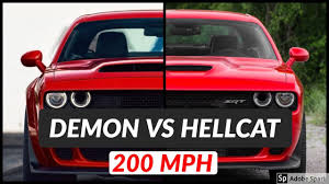 What's the difference between the hellcat and the hellcat redeye? 2018 Dodge Demon Vs Dodge Challenger Hellcat Top Speed And Acceleration Difference Youtube