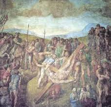 Are these bones rediscovered recently in rome the remains of st. The Crucifixion Of St Peter Michelangelo Alchetron The Free Social Encyclopedia
