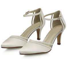 Maybe you would like to learn more about one of these? Chaussures Habillees Salome A Talons Satin Ivoire Pour Mariage