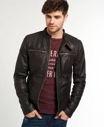 Mens Real Hero Biker Jacket In Brown Jaket