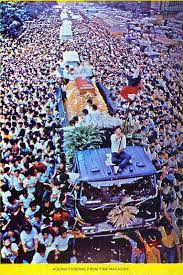 Ten days later, that single shot drew two million mourners lining the funeral route like the sands of the sea. Ninoy S Funeral Was The Day Filipinos Stopped Being Afraid Of Dictators Abs Cbn News