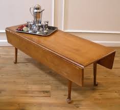 Vintage Coffee Table American Maple Country Style Drop Leaf Narrow Dining Tables Coffee Table Coffee Table Vintage