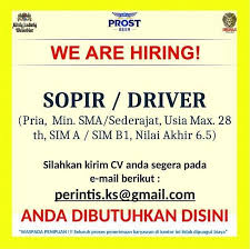 Info loker supir d kebumen. Lowongan Kerja Sopir Driver Penempatan Jogja Dan Magelang Bursa Lowongan Kerja