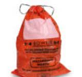 BowTie™ Biohazard bags , with drawstring, HDPE, 12-16 gallon capacity  (45-60 liters), 25 x 35in. (64 x 89cm), Large Marking Area and  Sterilization ...