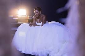 Serena williams thanks anna wintour for her wedding dress advice: See Serena Williams Wedding Dress Chic Crystal Covered Nikes Footwear News