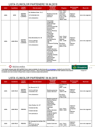 0 ratings0% found this document useful (0 votes). 1806 Clinici Partenere Regina Maria Mai 2018