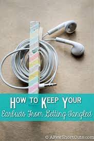 How To Keep Your Earbuds From Getting Tangled Earbuds Diy Diy Holder