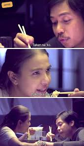TONYO: "Taken na 'ko." LEA: "Taken ka nino?" TONYO: "Sa 'yo." — Kíta Kita  (2017)
