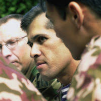 Pfc. Adrian Velasco, an administrative clerk with