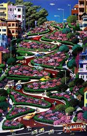 Lombard Street See The House On The Right With The Bougainviila The Was Where I Lived In The 1970 S In The Penthouse Beautiful Places Places Lombard Street