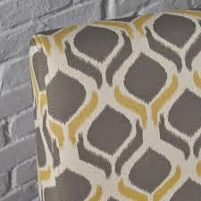 Sven denim accent chair $275. Noble House Kassi Yellow And Gray Geometric Patterned Fabric Accent Chairs Set Of 2 66963 The Home Depot