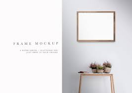 Frame Mockup 298 Walnut Wood Landscape Photo Frame Mockup Etsy In 2020 Frame Mockups Modern Frames Frame
