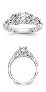 14k White Gold Semi Mount Criss Cross Celtic Knot Engagement Ring Engagementring Celticknot Fine Diamond Jewelry Celtic Knot Engagement Ring Buy Diamond Ring