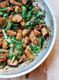 Spicy Ginger Chicken And Bok Choy Stir Fry In 2021 Bok Choy Stir Fry Bok Choy Chicken Bok Choy And Chicken Recipe