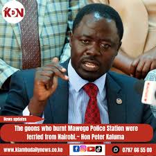 The goons who burnt Mawego Police Station were ferried from Nairobi