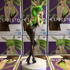Dekai Anime on X: Banpresto's latest figure of Code Geass' C.C is now in  stock! Dressed as an adorable bunny girl, this figure features flocked  effect parts on the ears and tail!