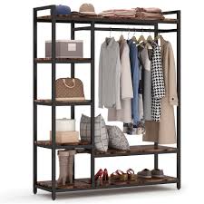 Jan 19, 2021 · double your closet's storage potential by raising the top clothing rod above standard height to free up usable space below. 17 Stories Free Standing Closet Organizer Heavy Duty Closet Storage With 6 Shelves And Hanging Bar Reviews Wayfair Ca